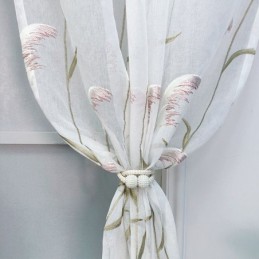 Moderne Broderede Tylgardiner Med Siv, Transparent Voile Til Stue, Soveværelse