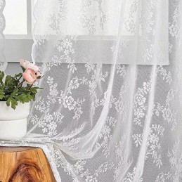 Moderne Tylgardin, Målrettet Gardin, Blomstervoile, Transparent Til Stuen