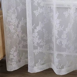 Moderne Tylgardin, Målrettet Gardin, Blomstervoile, Transparent Til Stuen