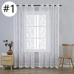 Moderne Tylgardin, Målrettet Gardin, Blomstervoile, Transparent Til Stuen