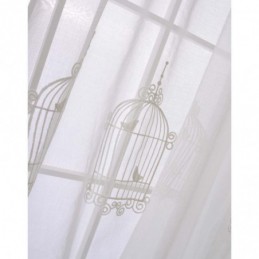 Åndbart, Transparent Gardin, Specialfremstillet Gardin, Broderet Fuglebur, Stue