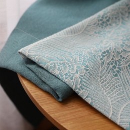 Mørklægningsgardin Skræddersyet Gardin Europæisk Enkel Stil Blød Bomuld Blå Jacquard Dekorativt Soveværelse