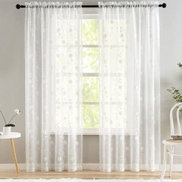 Hvide Transparente Gardiner...