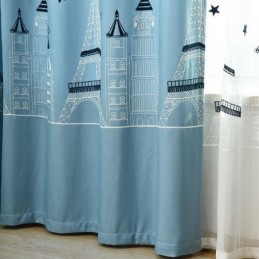 Nordisk Stil Med Broderede Slotsgardiner Til Stue Og Soveværelse