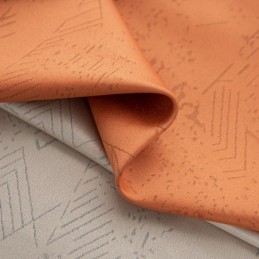 Geometriske Jacquardgardiner Mørklægning Til Stuen