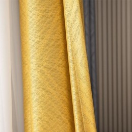 Geometriske Jacquardgardiner Mørklægning Til Stuen