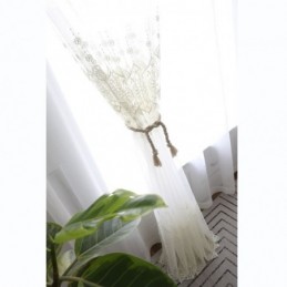 Enkelt, Transparent Gardin, Skræddersyet Gardin, Hvid, Alle Matchende, Broderi, Stue