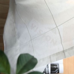 Minimalistisk Transparent Gardin Skræddersyet Gardin Stor Gitter Jacquard Voile Panel Stue En