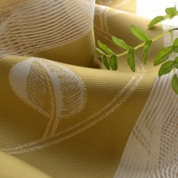 Moderne Voile Gardiner Bladformede Transparente Gardiner Skræddersyede Gardiner Til Soveværelse Stue