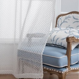 Hvidt, Transparent Gardin, Skræddersyet Gardin, Præget Voile, Gardiner Til Stue, Soveværelse