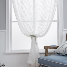 Hvidt, Transparent Gardin, Skræddersyet Gardin, Præget Voile, Gardiner Til Stue, Soveværelse