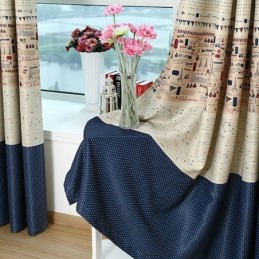 Britisk Stil Mørklægningsgardiner, Skræddersyede Gardintårnmønstre, Trykte Gardiner Til Stuen