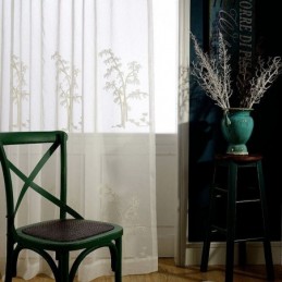 Klassisk Transparent Gardin, Målrettet Gardin, Bambusbroderet Tylgardiner Til Stuen
