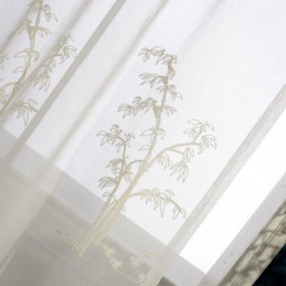 Klassisk Transparent Gardin, Målrettet Gardin, Bambusbroderet Tylgardiner Til Stuen