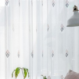 Luksuriøst Broderigardin Skræddersyet Gardin Hjemmeindretning Transparent Stue Soveværelse