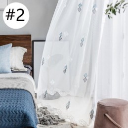 Luksuriøst Broderigardin Skræddersyet Gardin Hjemmeindretning Transparent Stue Soveværelse