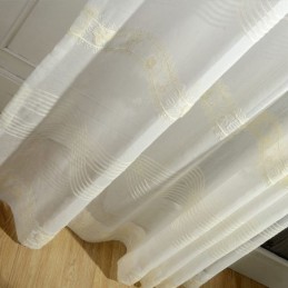 Broderet, Transparent Gardin, Skræddersyet Gardin, Minimalistisk, Klassisk Voile, Stue, Soveværelse
