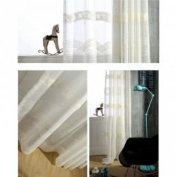 Broderet, Transparent Gardin, Skræddersyet Gardin, Minimalistisk, Klassisk Voile, Stue, Soveværelse
