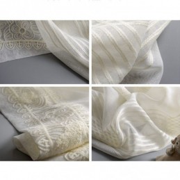 Broderet, Transparent Gardin, Skræddersyet Gardin, Minimalistisk, Klassisk Voile, Stue, Soveværelse