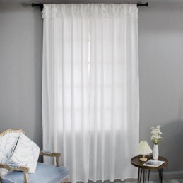 Elegante, Transparente Fløjlsgardiner Til Vinduer I Voile Til Stue/Soveværelse