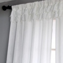 Elegante, Transparente Fløjlsgardiner Til Vinduer I Voile Til Stue/Soveværelse