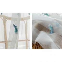 Fjerbroderet Transparent Gardin Skræddersyet Gardin Minimalistisk Åndbar Stue Soveværelse