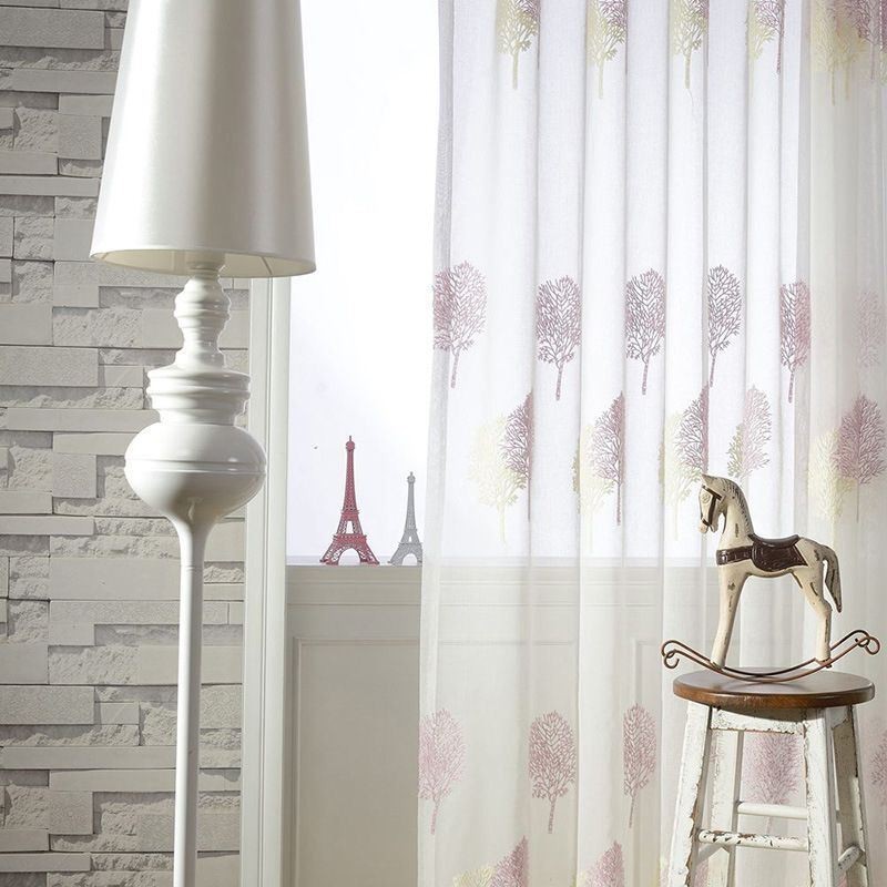 Nordisk Transparent Gardin, Specialfremstillet, Gardintræer, Tyl Til Stue, Soveværelse