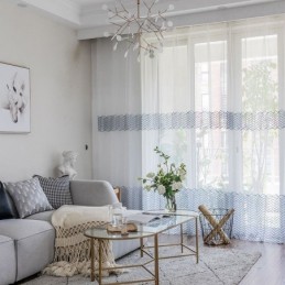 Åndbart, Transparent Gardin, Skræddersyet Gardin, Europæisk Dekorativ Tylvoile Til Stuen