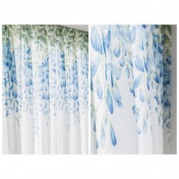 Moderne Transparent Gardin Skræddersyet Gardin Planteprint Voile Vindue Til Stue Balkon
