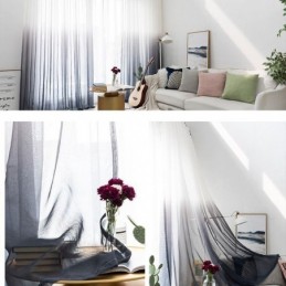 Transparente Gardiner Med Graduering, Transparent Voilegardin, Specialfremstillet Gardin Til Boligindretning