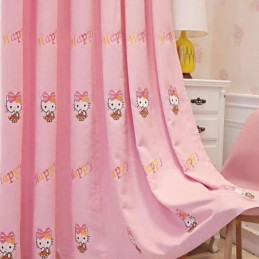 Moderne Gardin, Skræddersyet Efter Mål, Gardinbroderi, Dejlig Hello Kitty