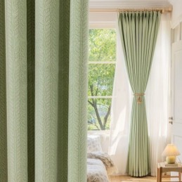 Mørklæggende Gardiner Med Jacquardmotiv Til Stuen