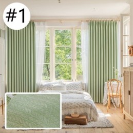 Mørklæggende Gardiner Med Jacquardmotiv Til Stuen