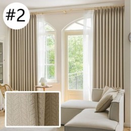 Mørklæggende Gardiner Med Jacquardmotiv Til Stuen