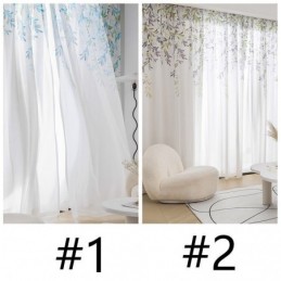 Voilegardin Med Vinstokmønster, Målrettet Gardin, Trykte, Transparente Gardiner, Stue, Soveværelse