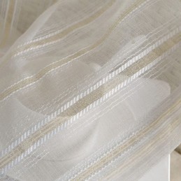 Nordisk Transparent Gardin, Specialfremstillet Gardin, Stribet Tyl Til Stue, Soveværelse