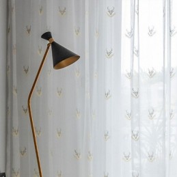 Klassisk Transparent Gardin, Specialfremstillet Gardin, Broderet Tylgardiner Til Stuen
