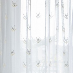 Klassisk Transparent Gardin, Specialfremstillet Gardin, Broderet Tylgardiner Til Stuen