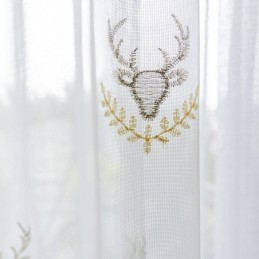 Klassisk Transparent Gardin, Specialfremstillet Gardin, Broderet Tylgardiner Til Stuen