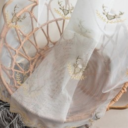 Klassisk Transparent Gardin, Specialfremstillet Gardin, Broderet Tylgardiner Til Stuen