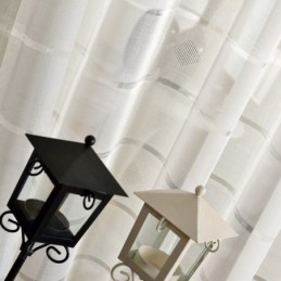 Geometrisk Jacquard Transparent Gardin Skræddersyet Til Luksus Tyl Stue Soveværelse