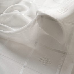 Geometrisk Jacquard Transparent Gardin Skræddersyet Til Luksus Tyl Stue Soveværelse