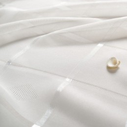 Geometrisk Jacquard Transparent Gardin Skræddersyet Til Luksus Tyl Stue Soveværelse