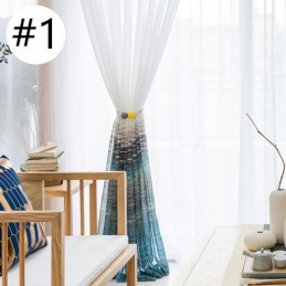 Nordisk Stil Transparent Gardin Skræddersyet Gardin Trykt Voile Stue Soveværelse
