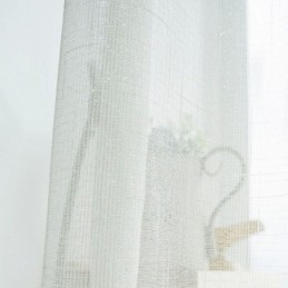 Elegant Transparent Gardin Skræddersyet Ensfarvet Tyl Stue Soveværelse