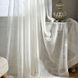 Hvide Transparente Gardiner...