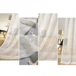 Broderet, Transparent Gardin, Skræddersyet Gardin, Hvid, Dekoration, Vinduesbehandling, Stue, Soveværelse