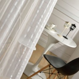 Elegant Hvid Tylgardin, Skræddersyet Til Stue, Soveværelse