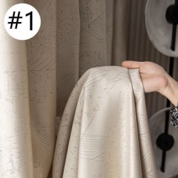 Geometriske Jacquardgardiner Mørklægning Til Stuen