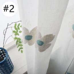 Mere Transparent Broderi Gardin Skræddersyet Gardin Dekorativ Blomster Stue Soveværelse
